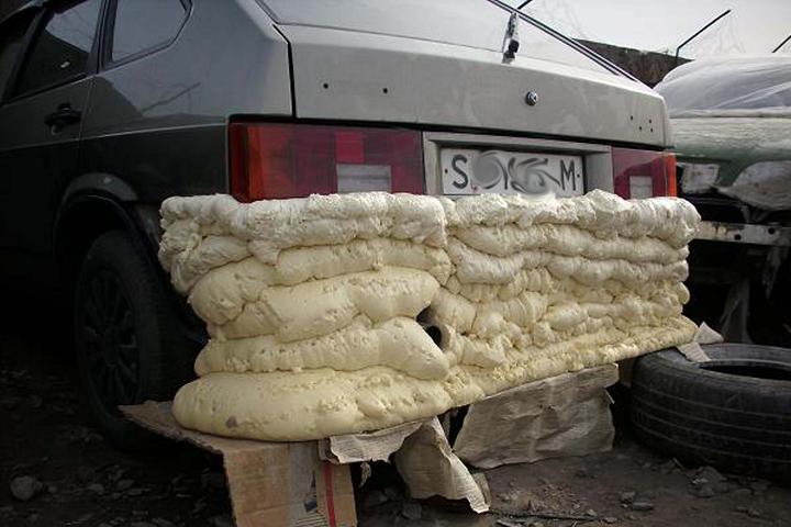 Бампера из монтажной пены своими руками 76